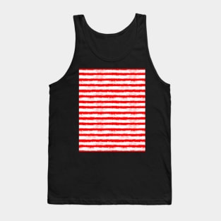 distressed red and white stripes Tank Top